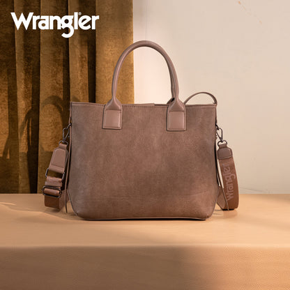 WG199-1824 Wrangler Carry-All Aztec Expandable Tote/Crossbody -Dark Khaki