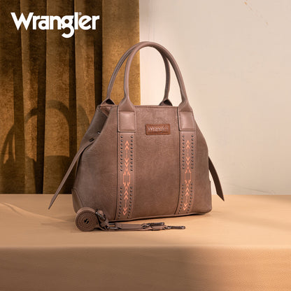 WG199-1824 Wrangler Carry-All Aztec Expandable Tote/Crossbody -Dark Khaki