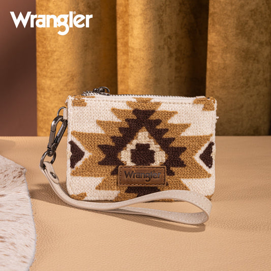 WG226-W069  Wrangler Aztec Print Card Wallet -Beige