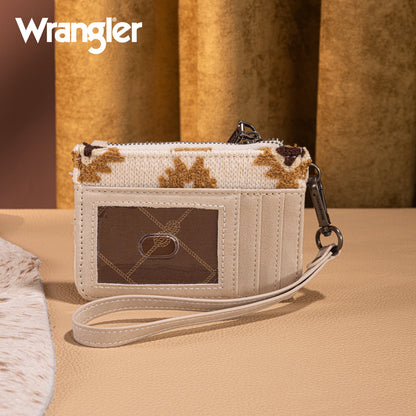 WG226-W069  Wrangler Aztec Print Card Wallet -Beige