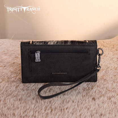 TR199-W018  Trinity Ranch Hair-On Cowhide Toole Collection Wallet