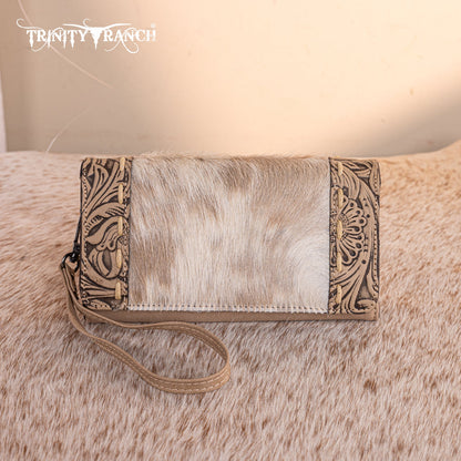 TR199-W018  Trinity Ranch Hair-On Cowhide Toole Collection Wallet