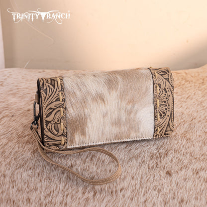 TR199-W018  Trinity Ranch Hair-On Cowhide Toole Collection Wallet