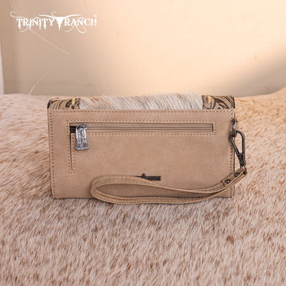 TR199-W018  Trinity Ranch Hair-On Cowhide Toole Collection Wallet