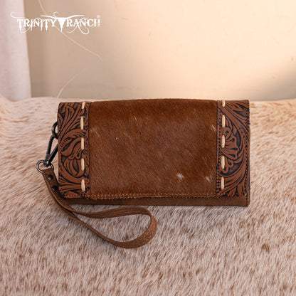 TR199-W018  Trinity Ranch Hair-On Cowhide Toole Collection Wallet