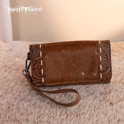 TR199-W018  Trinity Ranch Hair-On Cowhide Toole Collection Wallet
