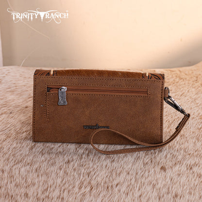 TR199-W018  Trinity Ranch Hair-On Cowhide Toole Collection Wallet