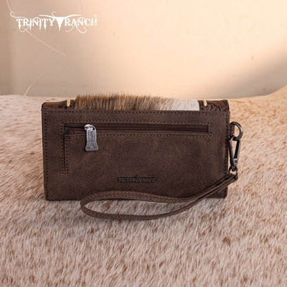 TR199-W018  Trinity Ranch Hair-On Cowhide Toole Collection Wallet