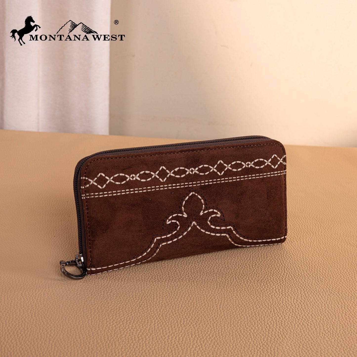MW1341-W022   Montana West Boot Stitch Wallet