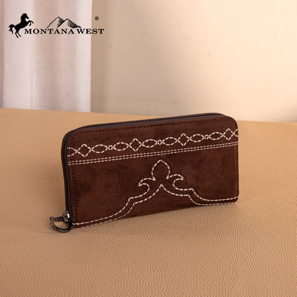 MW1341-W022   Montana West Boot Stitch Wallet