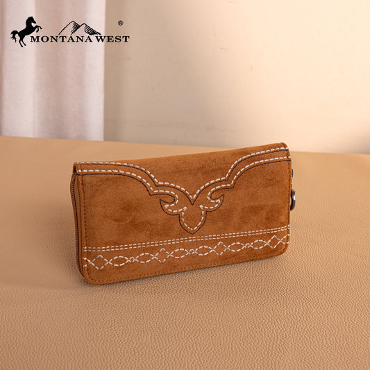 MW1341-W022   Montana West Boot Stitch Wallet