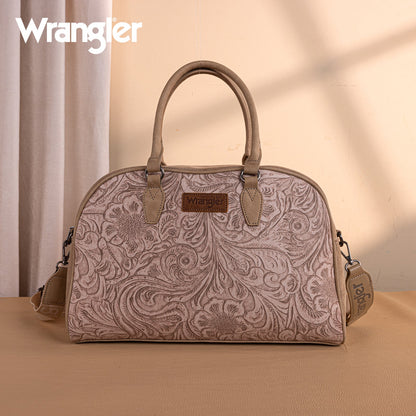 WG277-5110KH   Wrangler Vintage Floral Printed Duffle Bag - Khaki