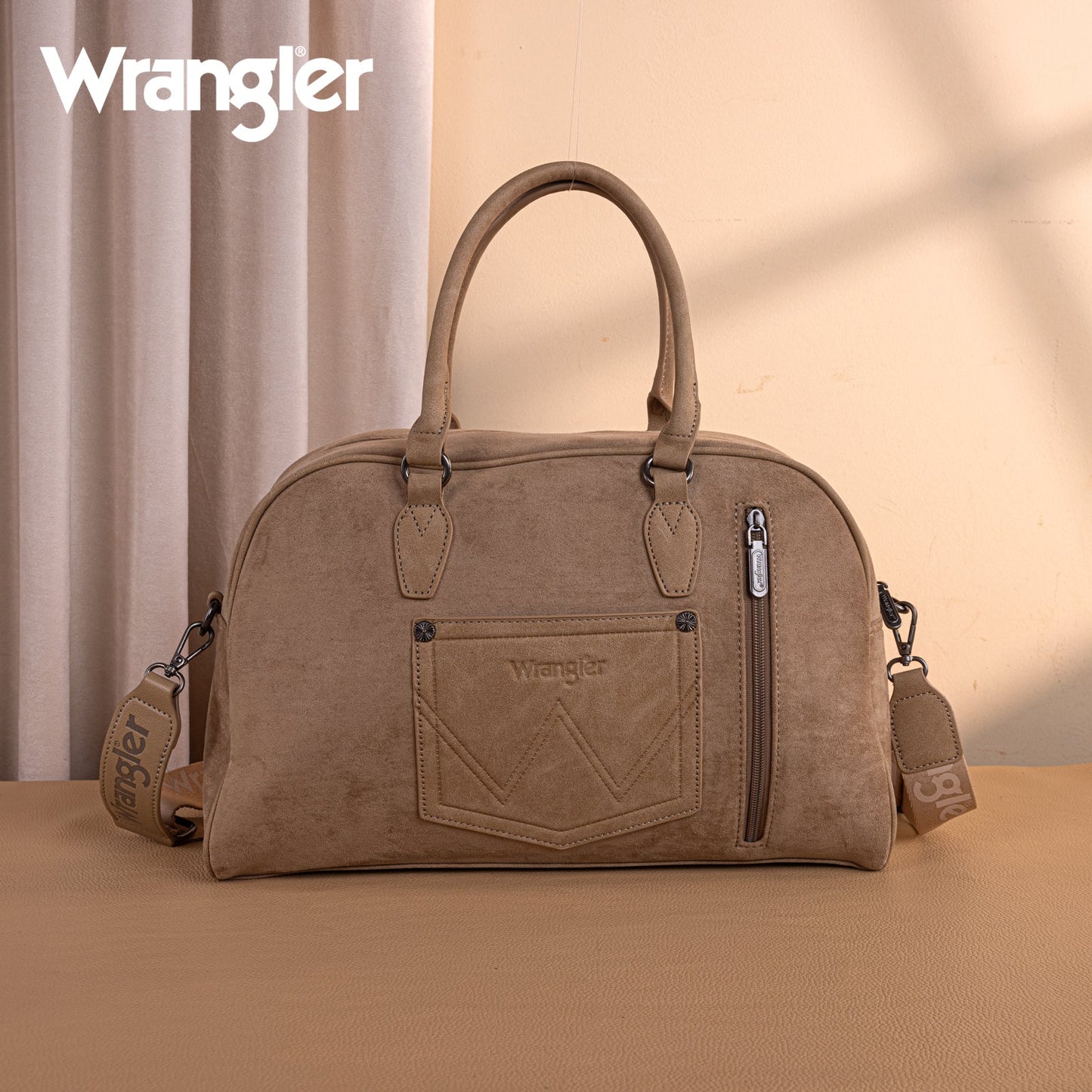 WG277-5110KH   Wrangler Vintage Floral Printed Duffle Bag - Khaki