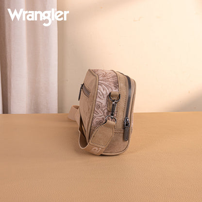 WG277-1833KH   Wrangler Vintage Floral Printed Small Crossbody Bag - Khaki