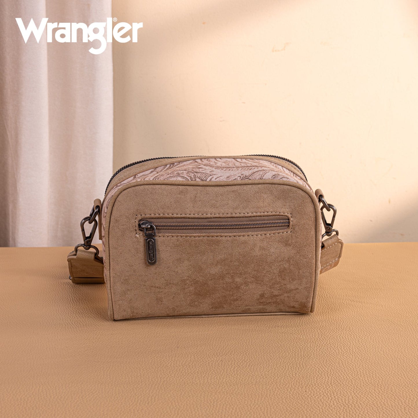WG277-1833KH   Wrangler Vintage Floral Printed Small Crossbody Bag - Khaki
