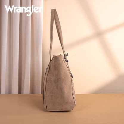 WG277-2002KH   Wrangler Vintage Floral Printed Large Tote Bag - Khaki