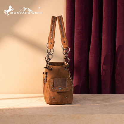 MW1325G-8085  Montana West Cut-Out Embroidered Concealed Carry Satchel