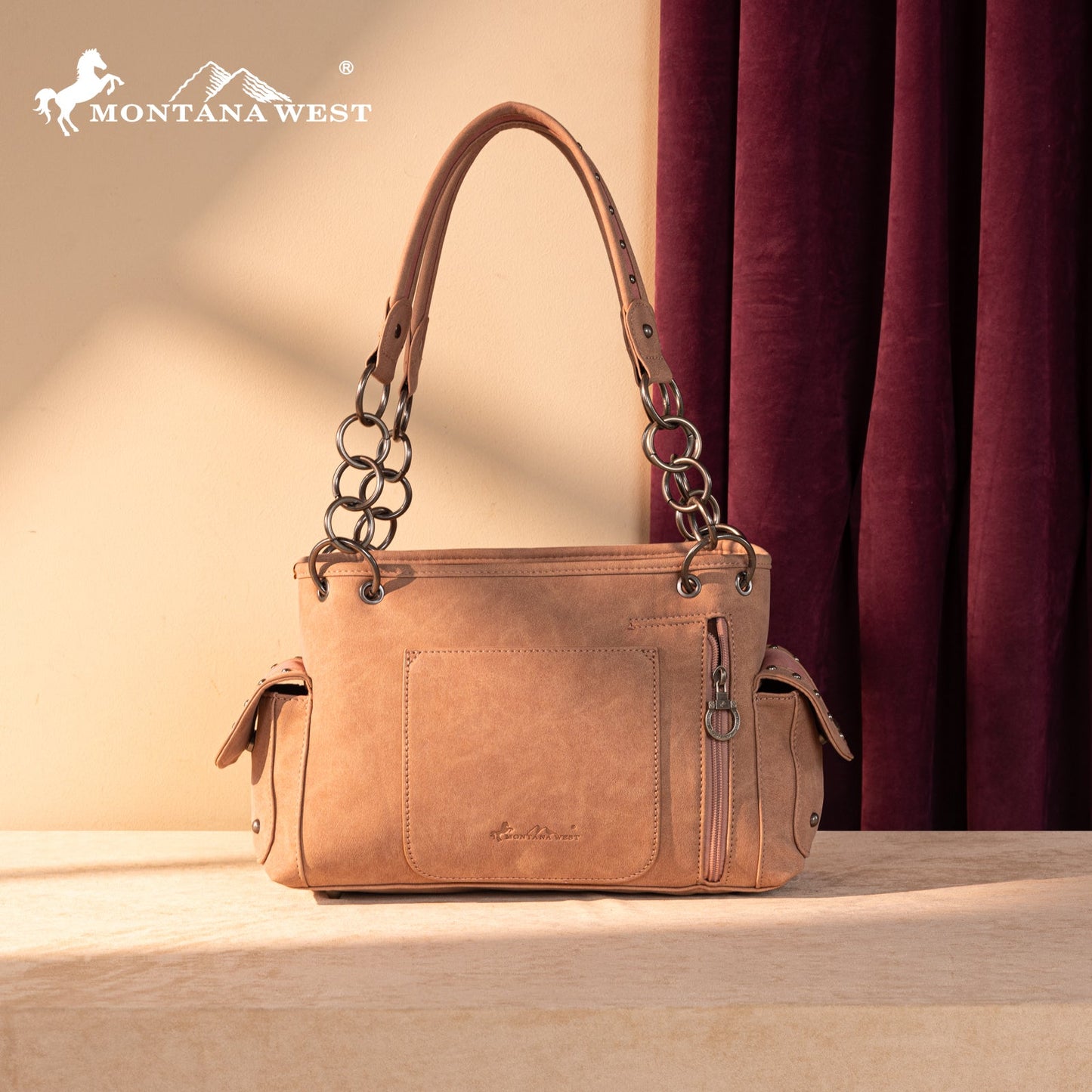 MW1325G-8085  Montana West Cut-Out Embroidered Concealed Carry Satchel
