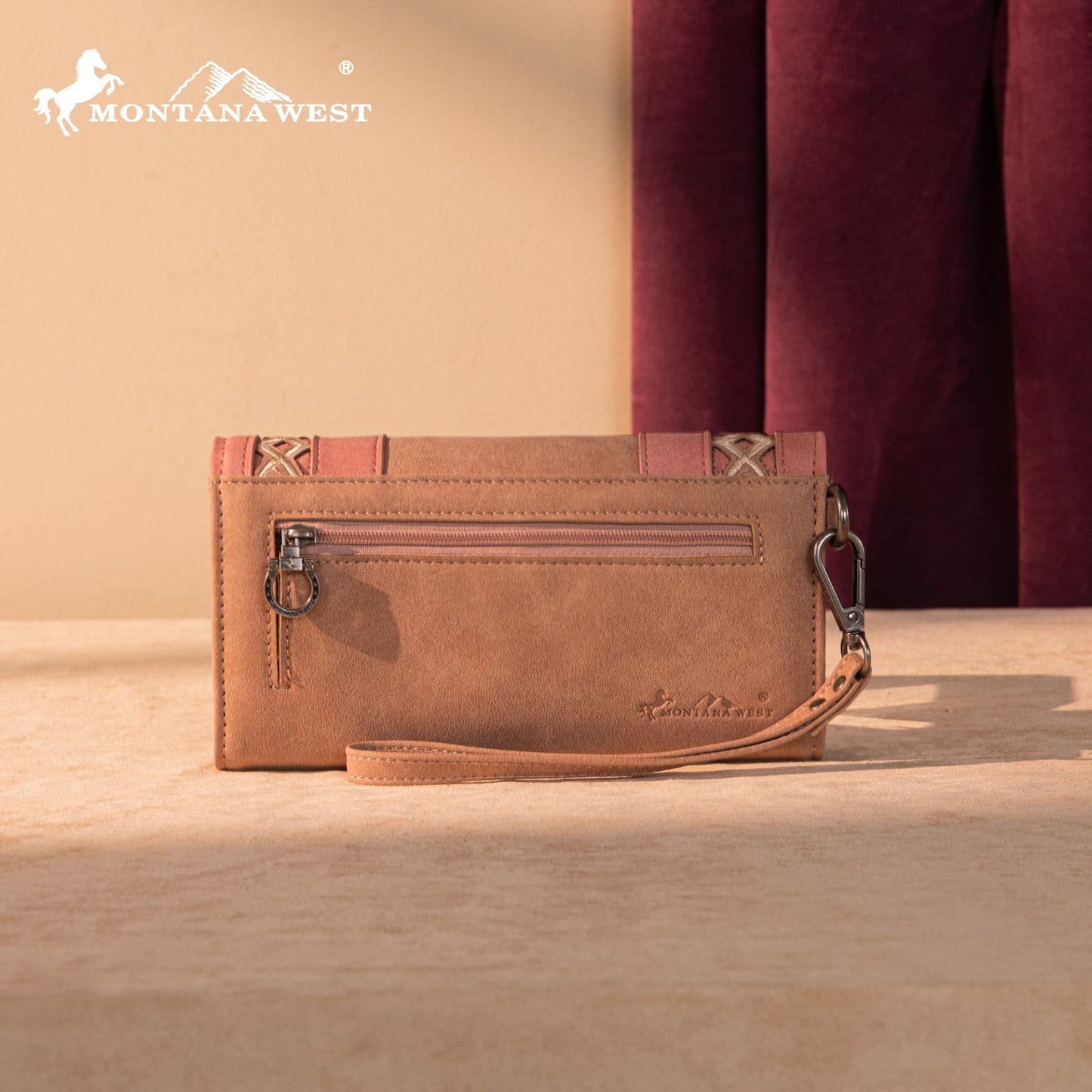 MW1325-W018 Montana West Cut-Out Embroidered Collection Wallet