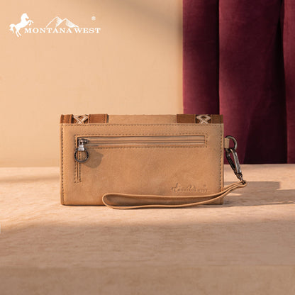 MW1325-W018 Montana West Cut-Out Embroidered Collection Wallet