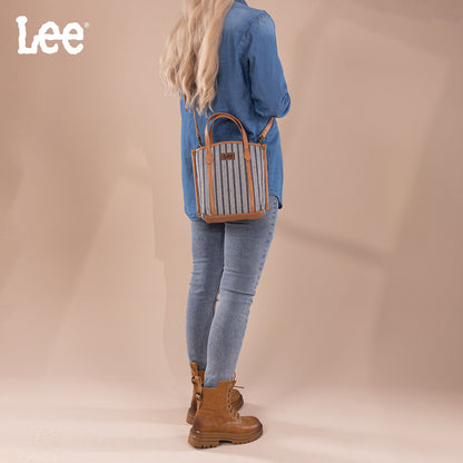 LEE55-002    LEE Stripe Collection Small Tote/Crossbody