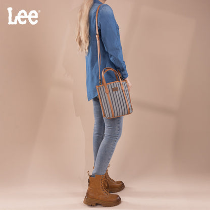 LEE55-002    LEE Stripe Collection Small Tote/Crossbody