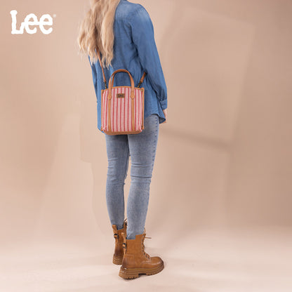 LEE55-002    LEE Stripe Collection Small Tote/Crossbody