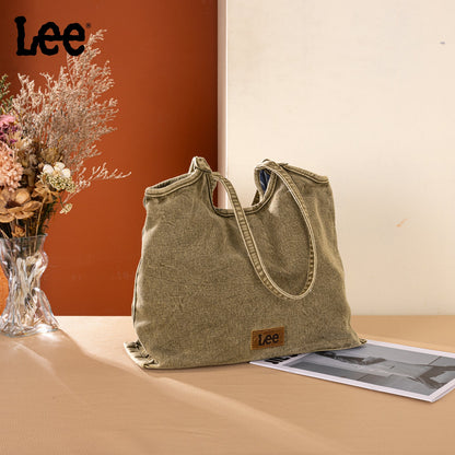 LEE63-001    LEE  Denim Canvas Tote Bag/Shoulder Bag - Green
