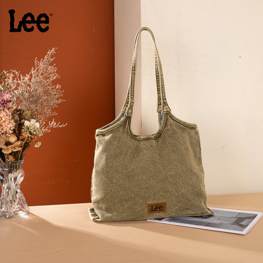 LEE63-001    LEE  Denim Canvas Tote Bag/Shoulder Bag - Green