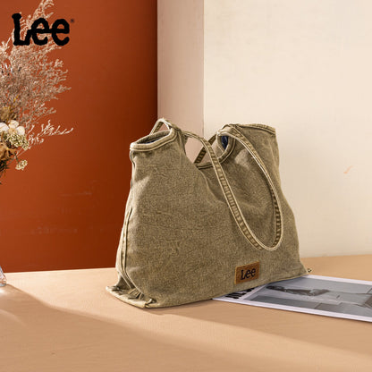 LEE63-001    LEE  Denim Canvas Tote Bag/Shoulder Bag - Green