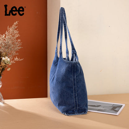 LEE63-001    LEE  Denim Canvas Tote Bag/Shoulder Bag - Dark Jean