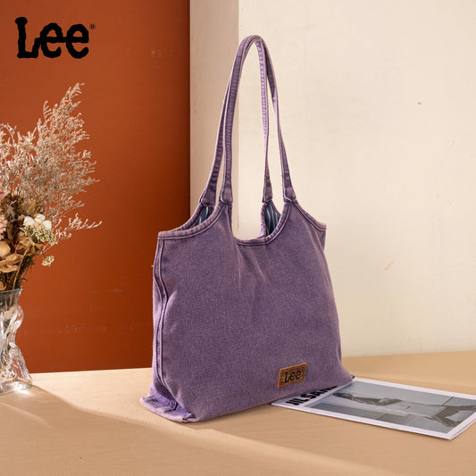 LEE63-001    LEE  Denim Canvas Tote Bag/Shoulder Bag - Light Purple