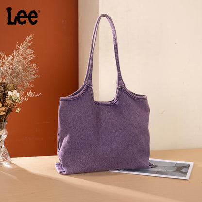 LEE63-001    LEE  Denim Canvas Tote Bag/Shoulder Bag - Light Purple