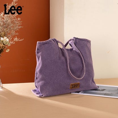 LEE63-001    LEE  Denim Canvas Tote Bag/Shoulder Bag - Light Purple