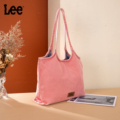 LEE63-001    LEE  Denim Canvas Tote Bag/Shoulder Bag - Pink