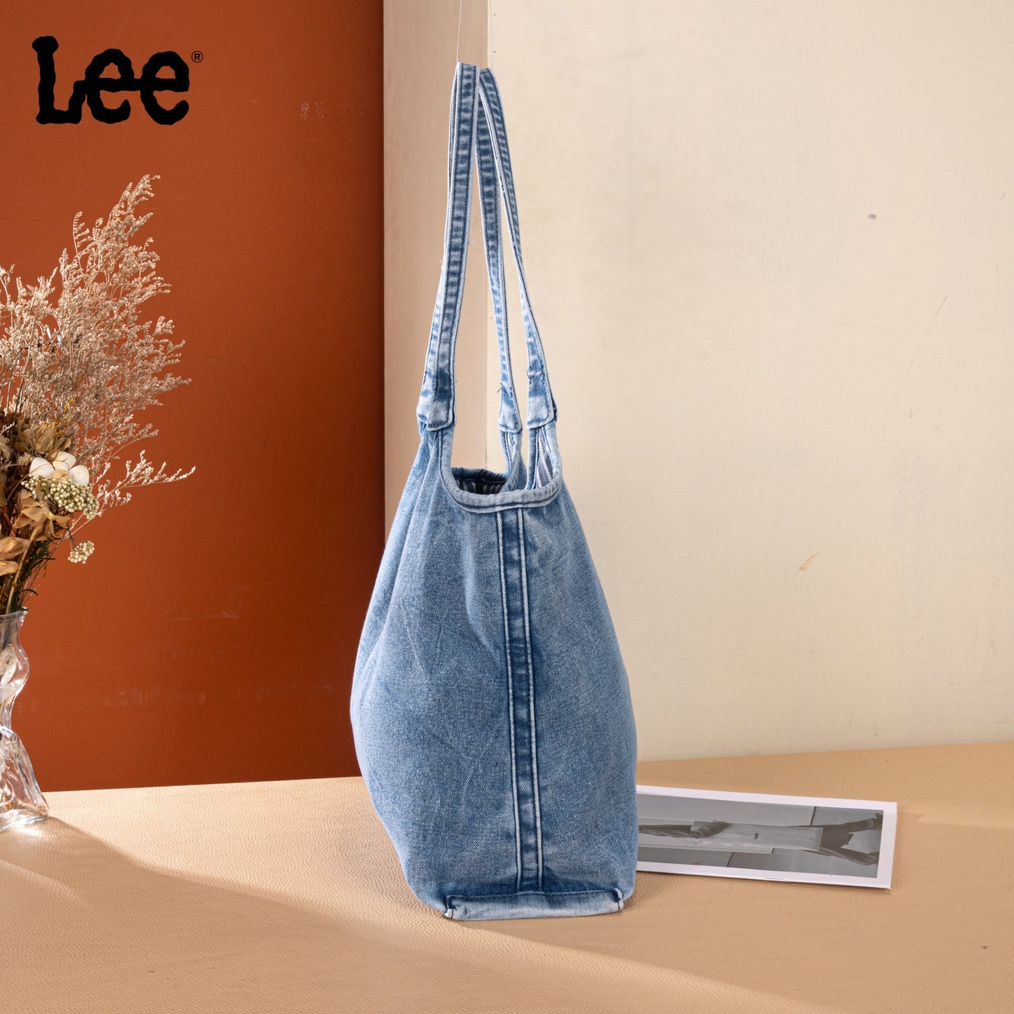 LEE63-001    LEE  Denim Canvas Tote Bag/Shoulder Bag - Jean