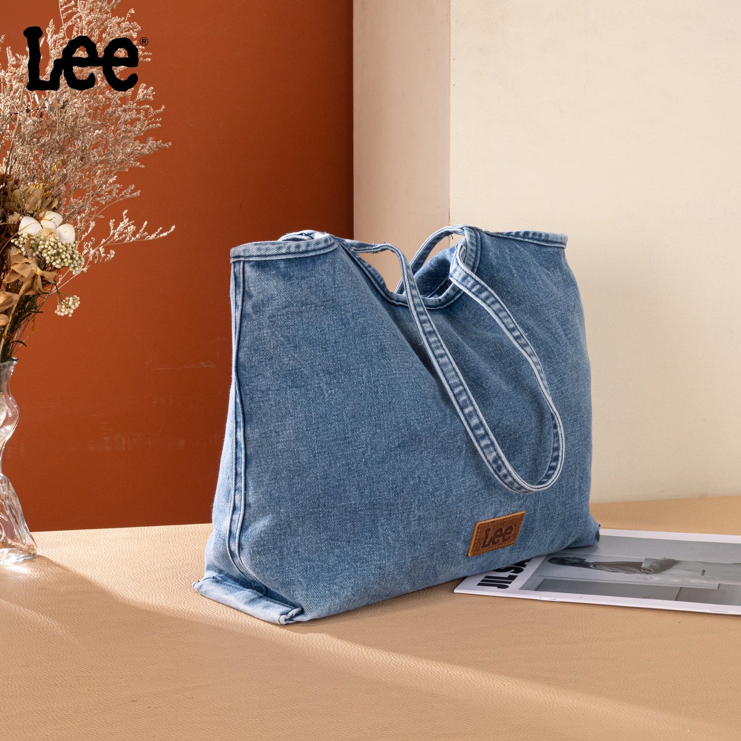LEE63-001    LEE  Denim Canvas Tote Bag/Shoulder Bag - Jean