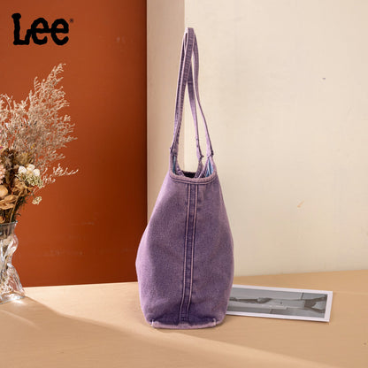 LEE63-001    LEE  Denim Canvas Tote Bag/Shoulder Bag - Light Purple
