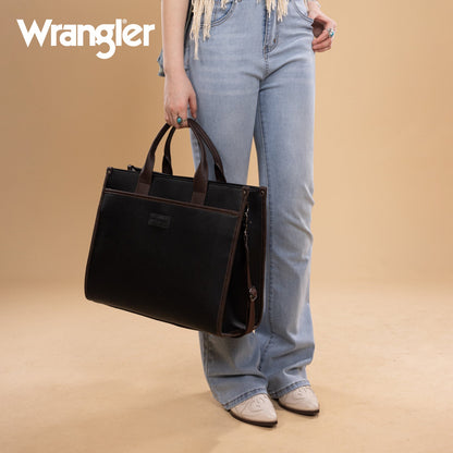 WG288-8119  Wrangler Carry-All Large Tote Work Tote /Crossbody - Black