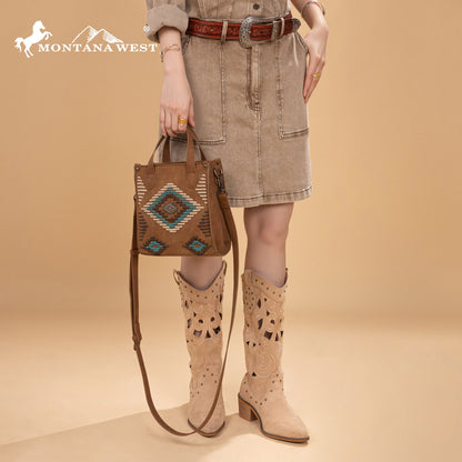MW1332-160   Montana West Aztec Collection Crossbody