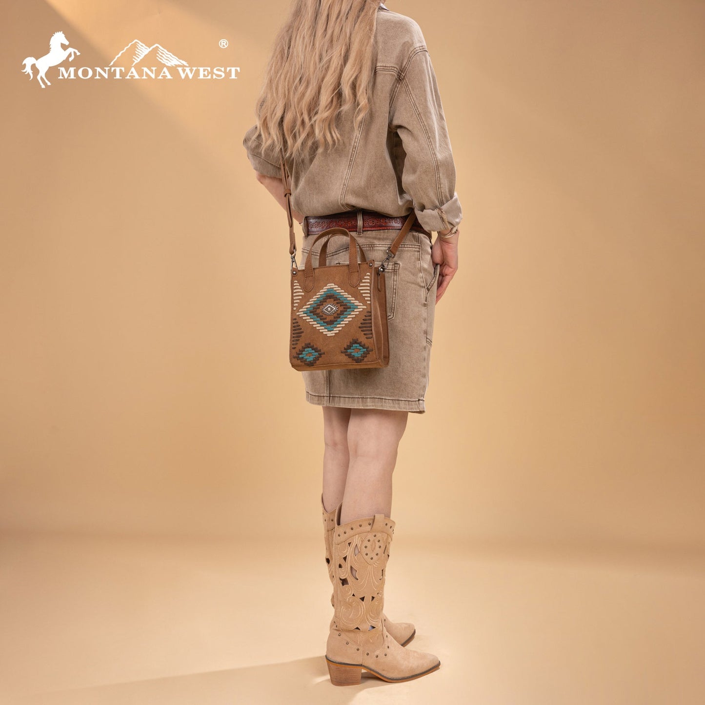MW1332-160   Montana West Aztec Collection Crossbody