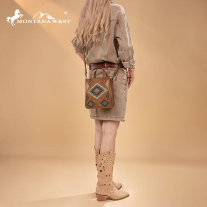 MW1332-160   Montana West Aztec Collection Crossbody