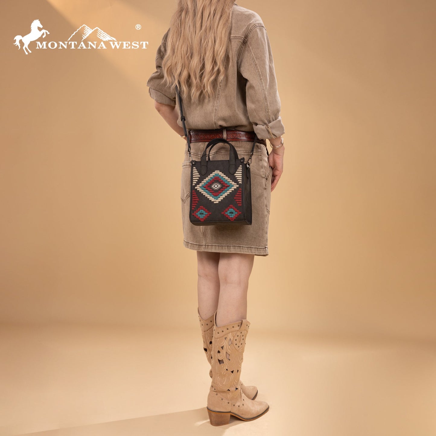 MW1332-160   Montana West Aztec Collection Crossbody