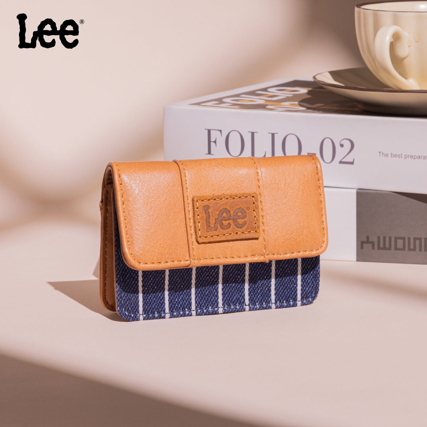 LEE56-005   Lee Striped Collection Small Wallet