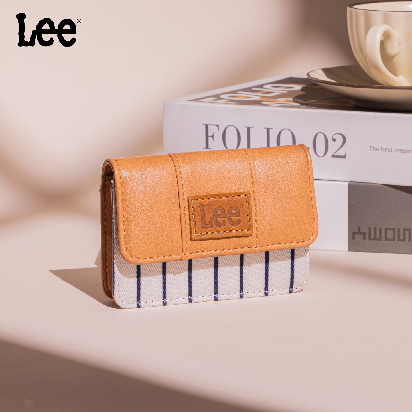 LEE56-005   Lee Striped Collection Small Wallet
