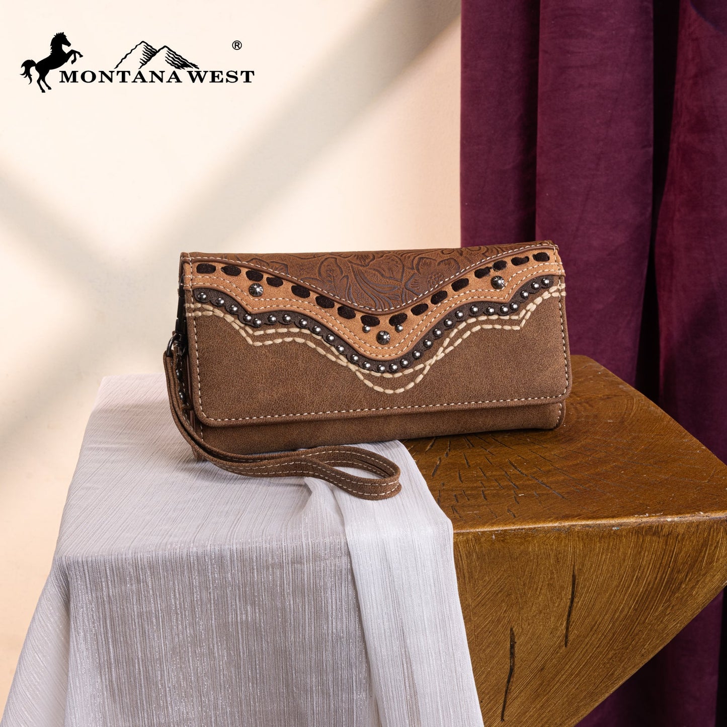 MW1340-W002 Montana West Embossed Collection Wallet
