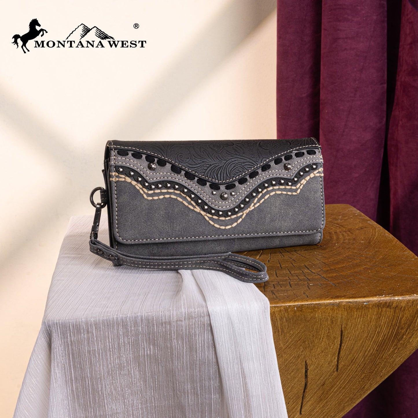 MW1340-W002 Montana West Embossed Collection Wallet