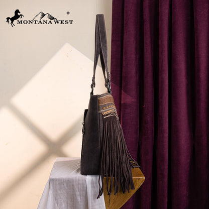 MW1340G-8317 Montana West Fringe Collection Concealed Carry Tote