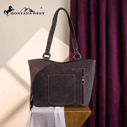 MW1340G-8317 Montana West Fringe Collection Concealed Carry Tote