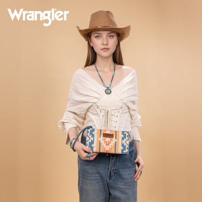 WG275-181  Wrangler Sherpa Aztec Canvas  Clutch -Jean